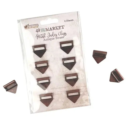 49 And Market - Antique Brass Metal Index Clips