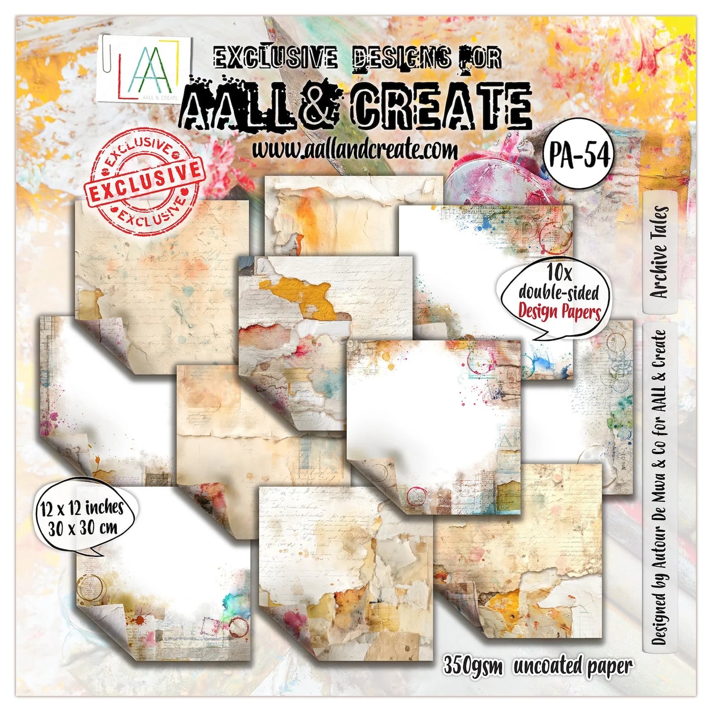 AALL & Create - Archive Tales – 12 x 12 Paper  #54