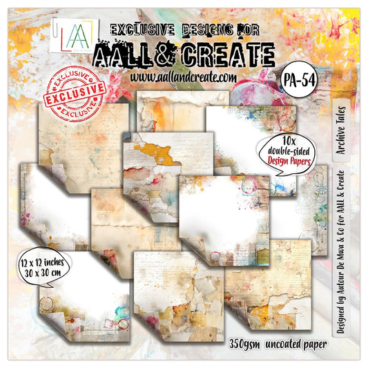 AALL & Create - Archive Tales – 12 x 12 Paper  #54