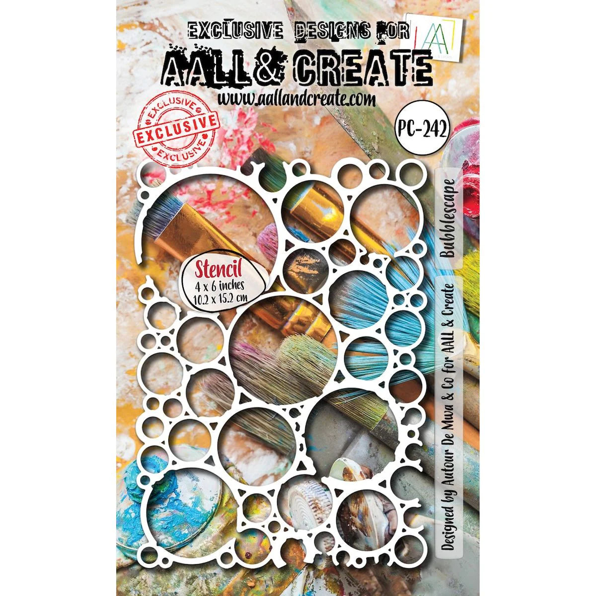 AALL & CREATE - 6X6  Stencil  - Bubblescape # PC - 242