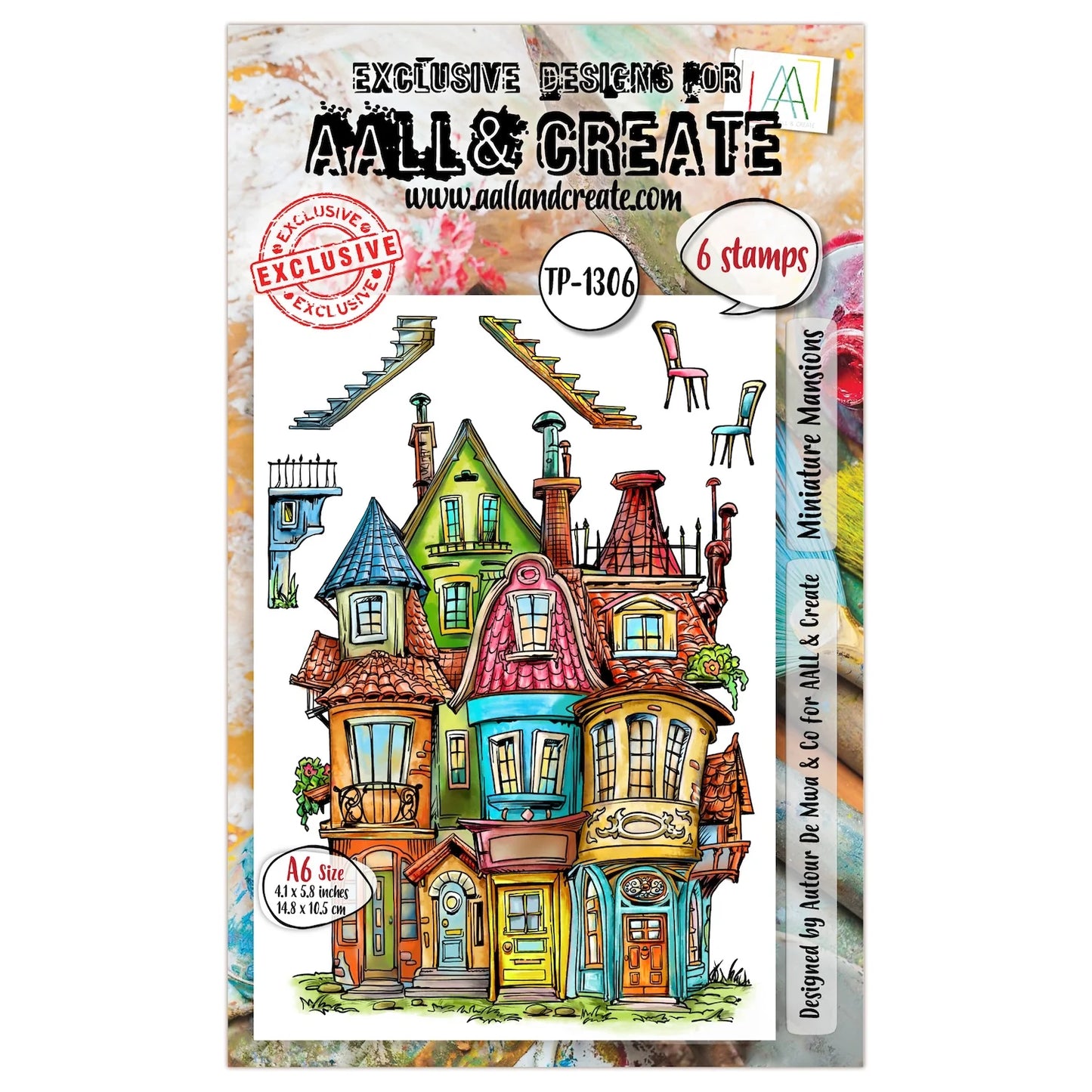 AALL & CREATE - A6 Stamps - Miniature Mansions #1306