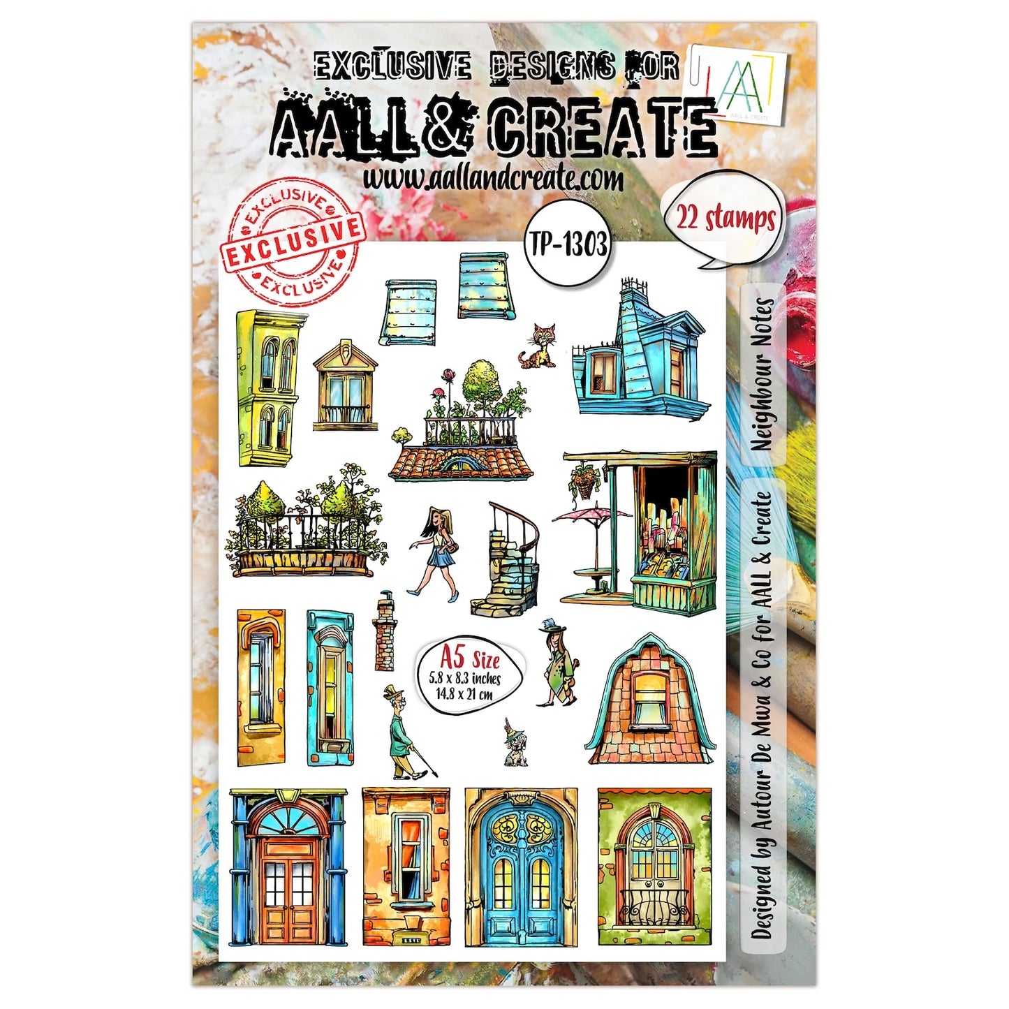 AALL & CREATE - A5 Stamps - Neighbour Notes #1303