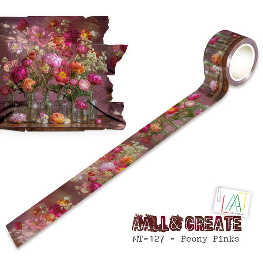 AALL &amp; CREATE - Washi Tape  Peony Pinks #127