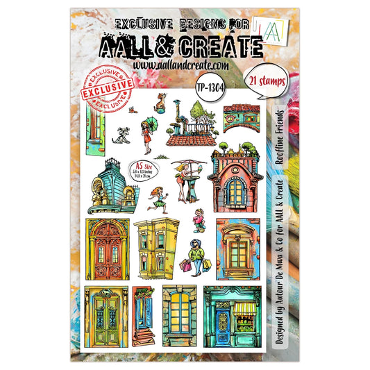 AALL & CREATE - A5 Stamps - Roofline Friends #1304