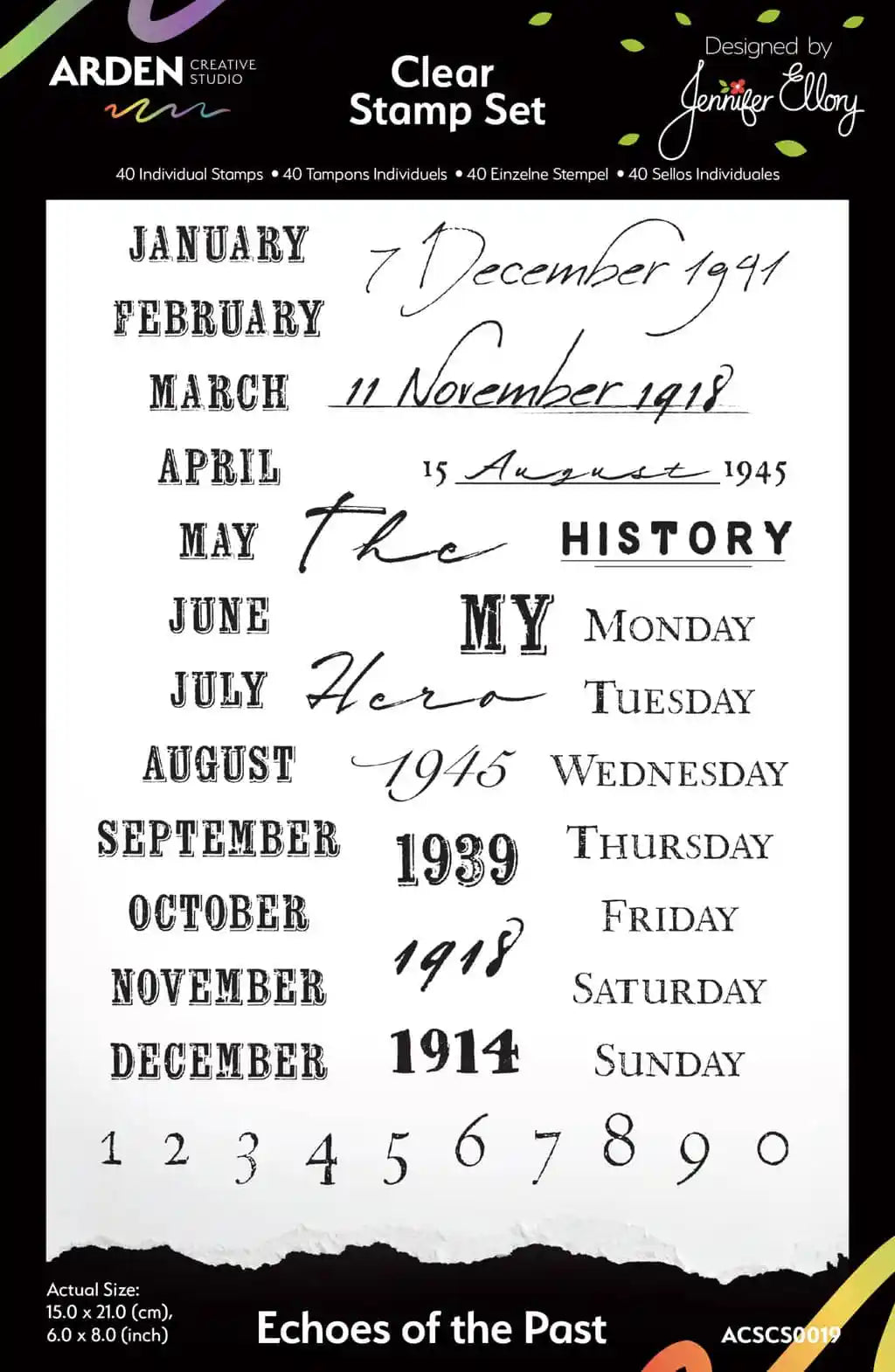 Arden Creative - Clear Stamp Set Echoes Of The Past