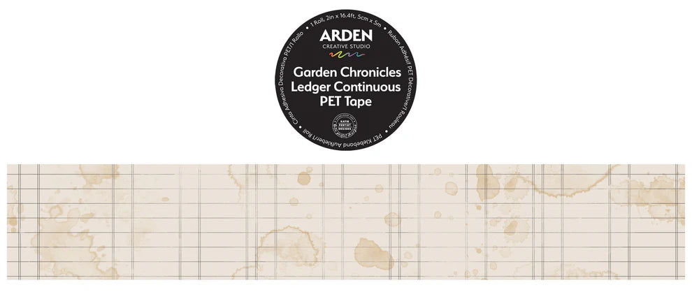 Arden Creative Studio - Garden Chronicles Ledger Continuous PET Tape