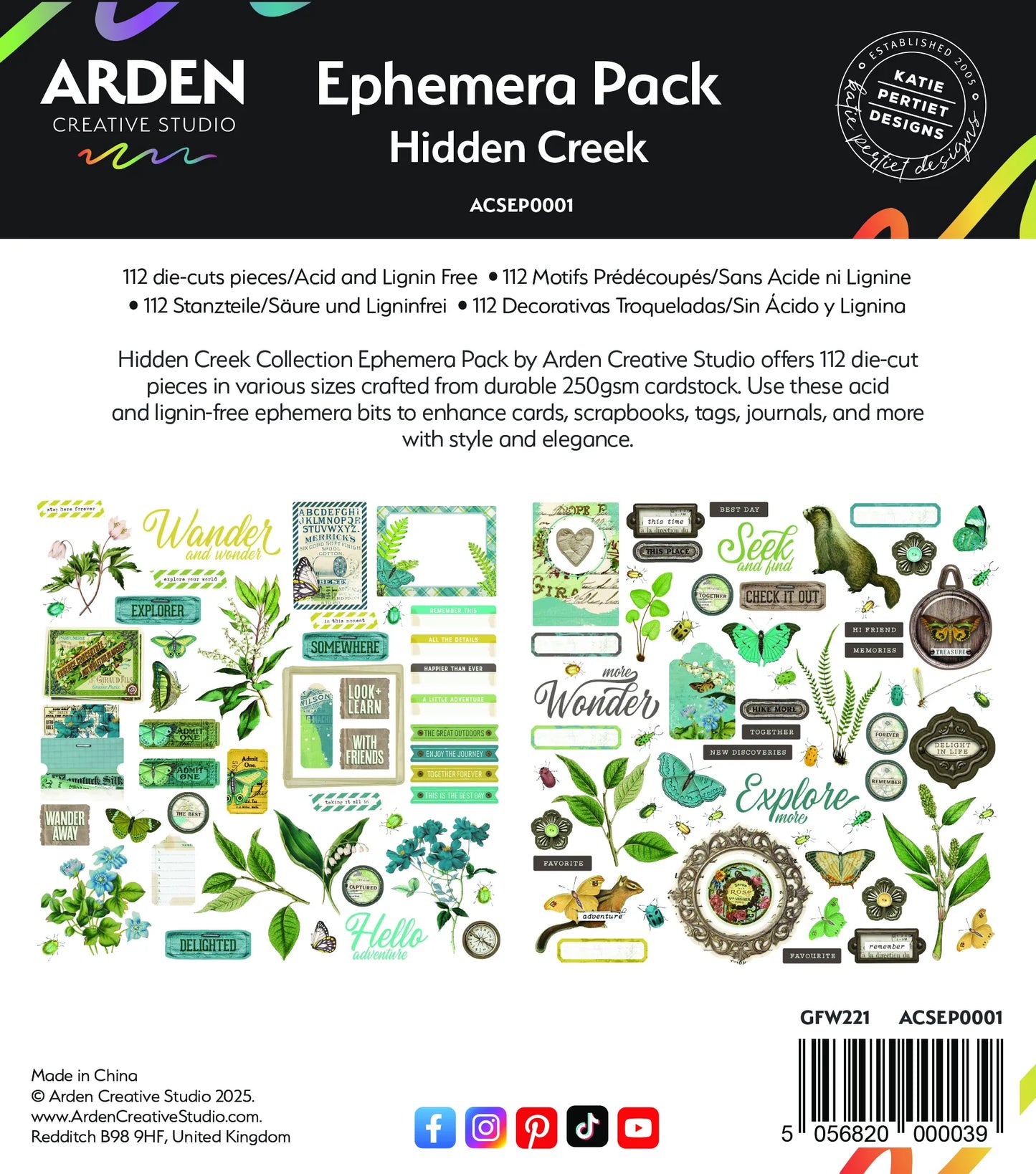 Arden Creative - Ephemera Pack Hidden Creek