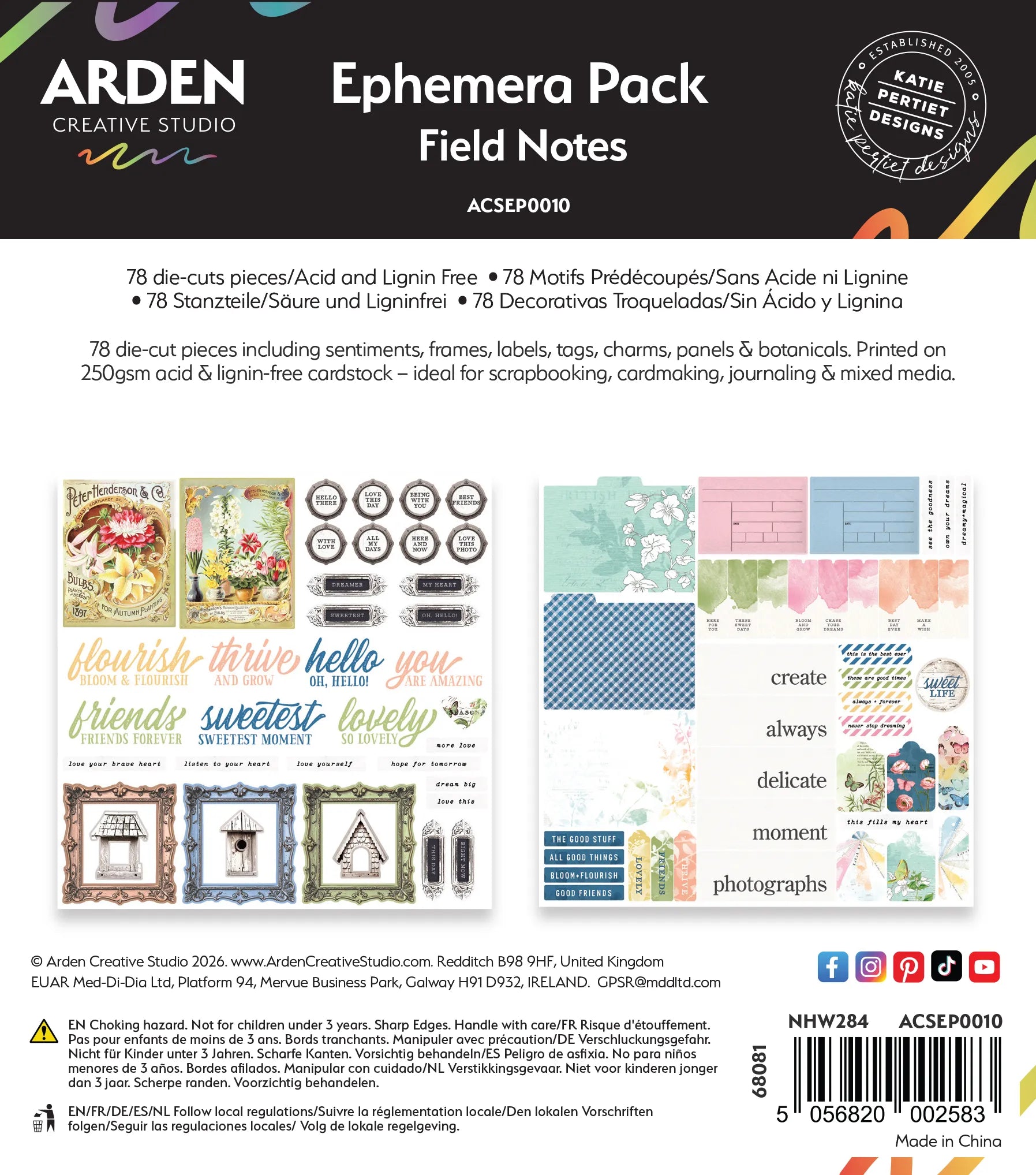 Arden Creative - Ephemera Pack Field Notes