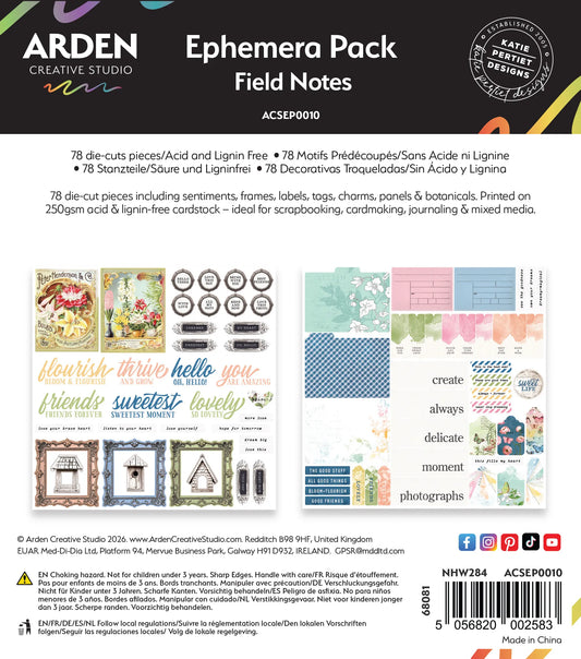 Arden Creative - Ephemera Pack Field Notes
