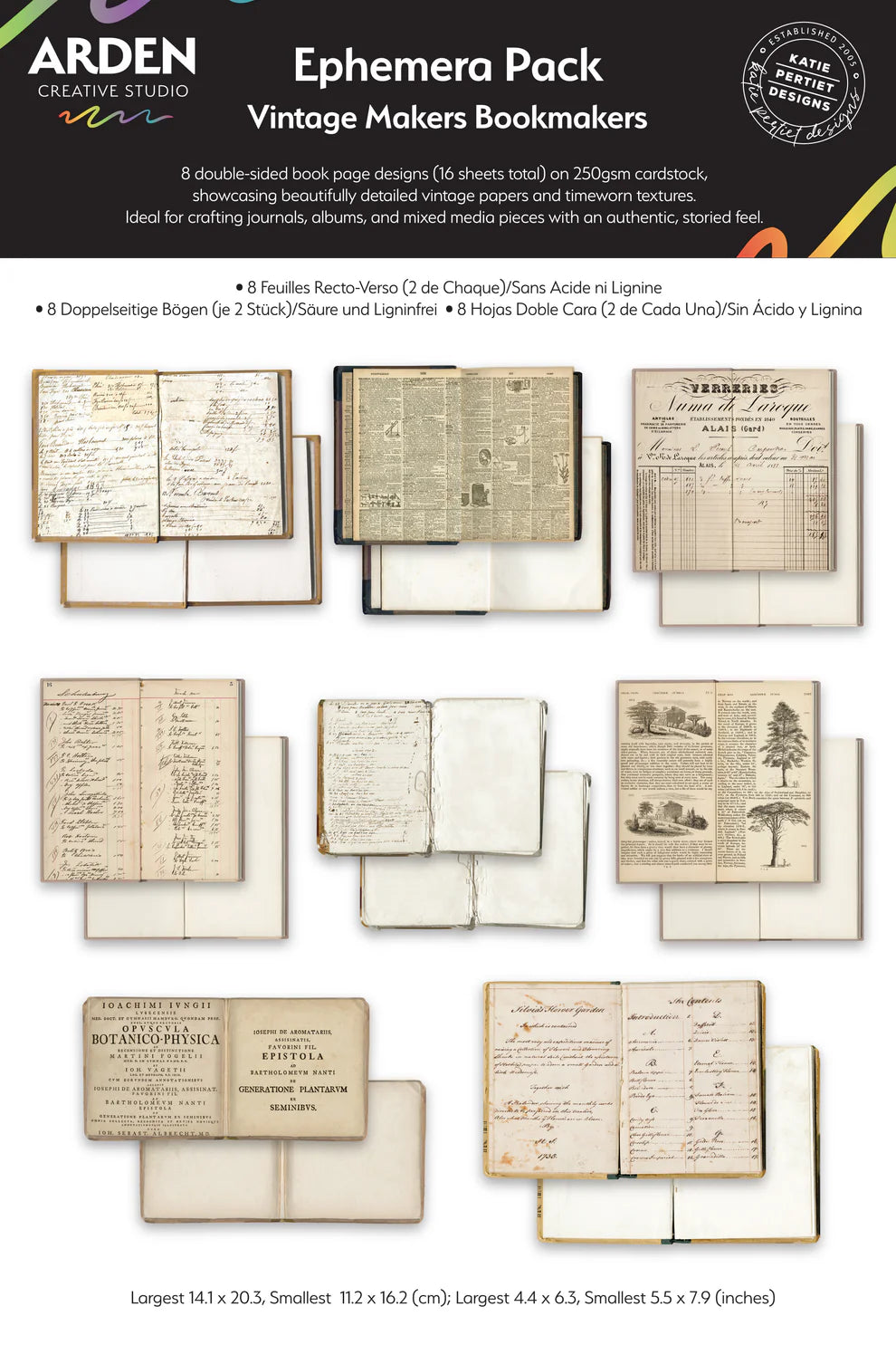 Arden Creative Studio - &nbsp;Ephemera Pack - Vintage Makers Bookmak