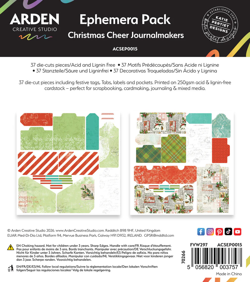 Arden Creative - Ephemera Pack Christmas Cheer Journalmakers