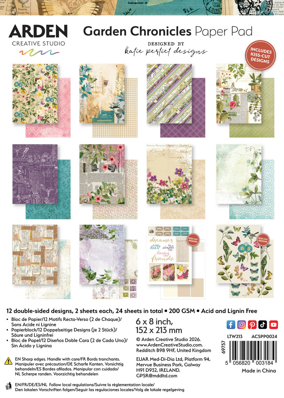 Arden Creative &nbsp;Garden Chronicles 6" x 8'' Paper Pad&nbsp;