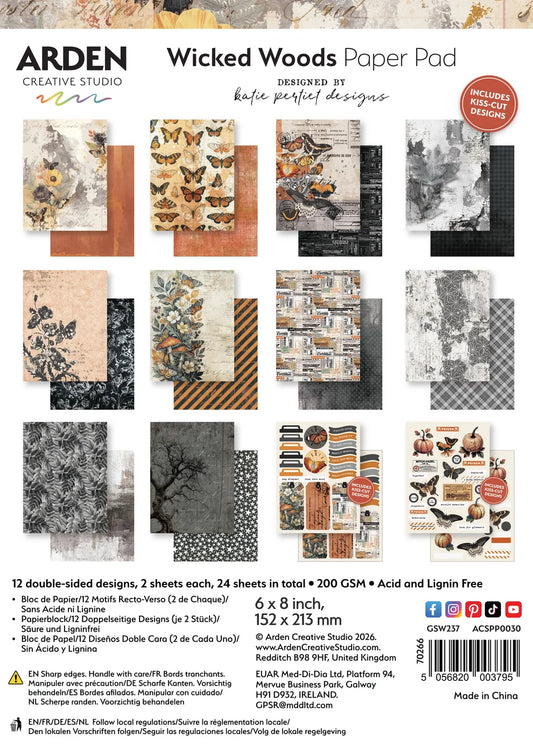 Arden Creative  Wicked Woods 6" x 8'' Paper Pad