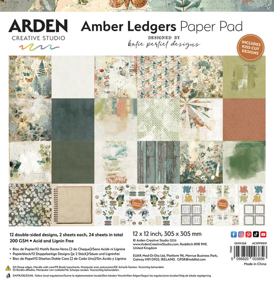 Arden Creative - Amber Ledgers Paper Pad 12x12