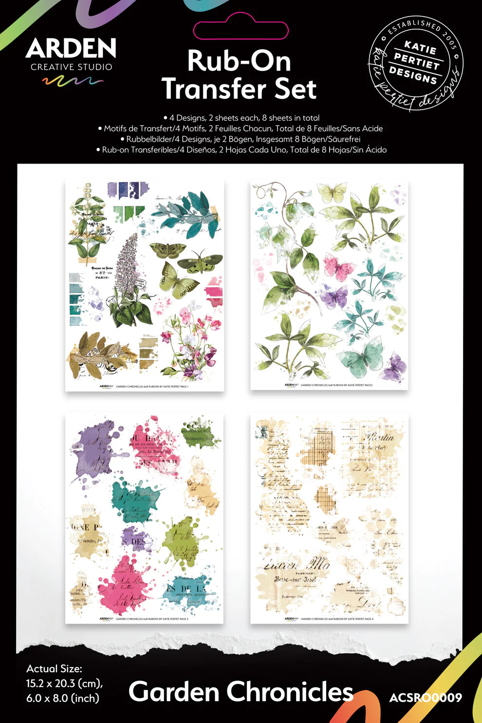 Arden Creative - Garden Chronicles  Rub On Transfer Set