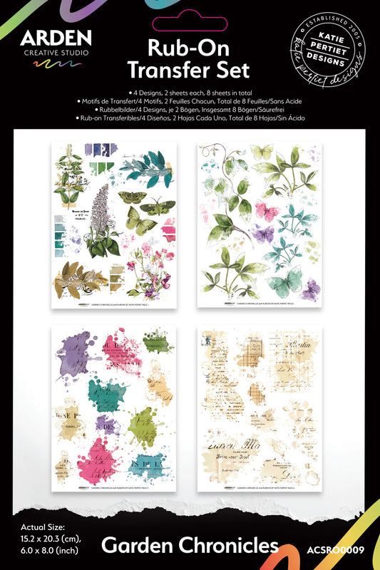Arden Creative - Garden Chronicles  Rub On Transfer Set