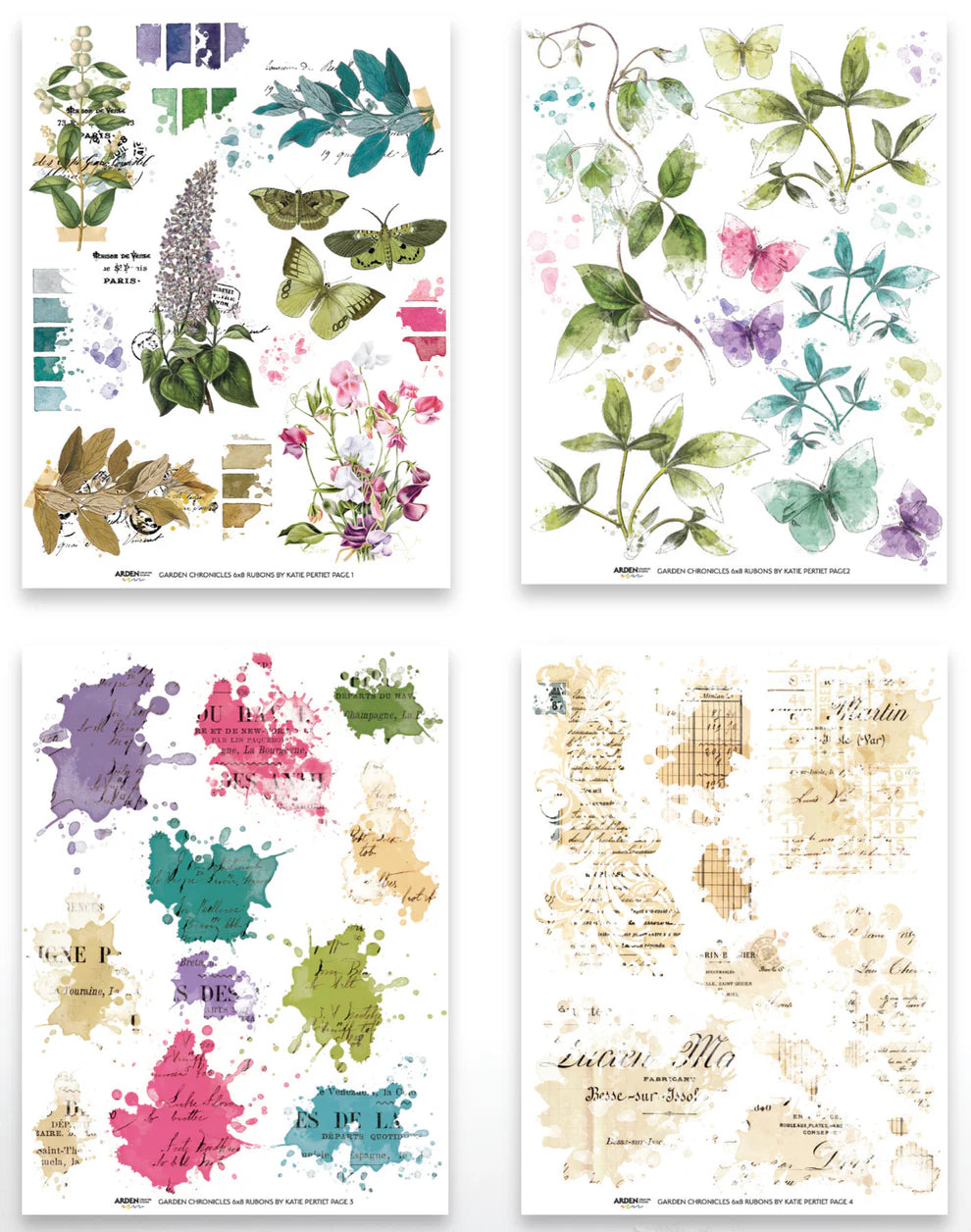 Arden Creative - Garden Chronicles  Rub On Transfer Set
