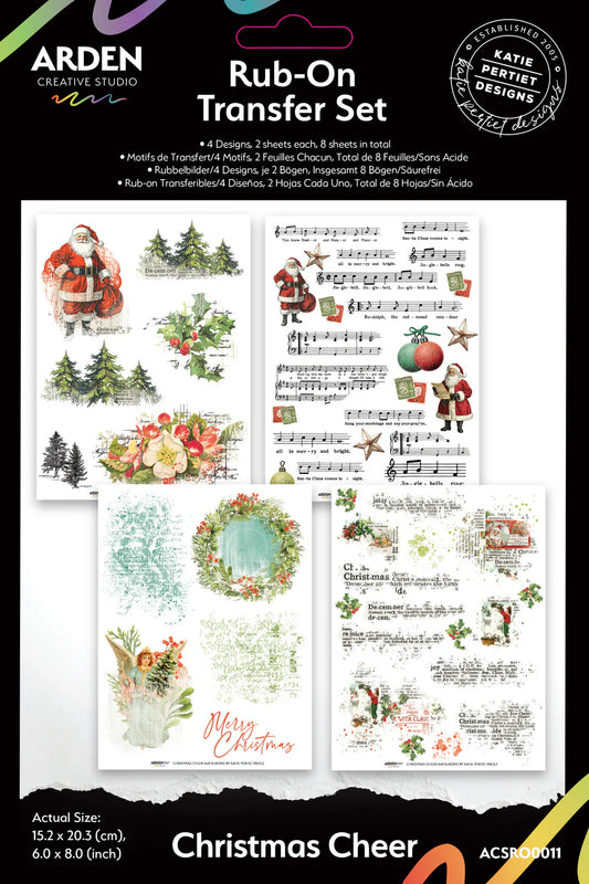 Arden Creative - Christmas Cheer  Rub On Transfer Set