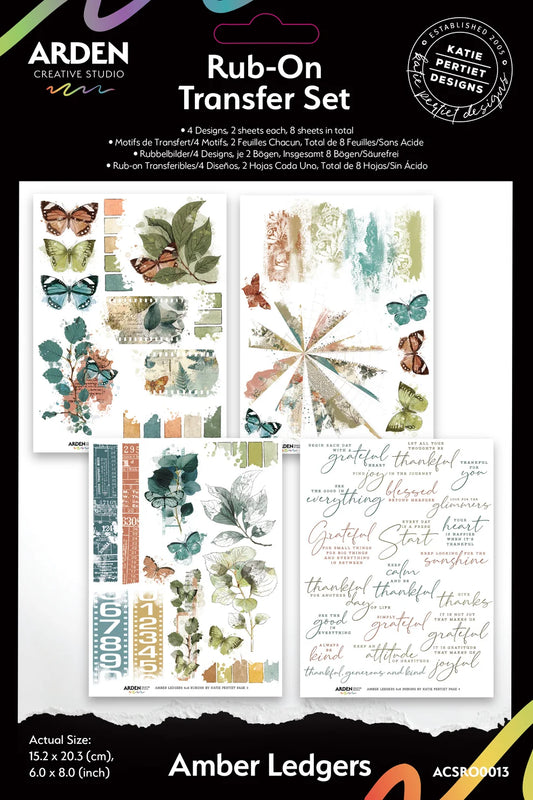 Arden Creative - Amber Ledgers Rub On Transfer Set