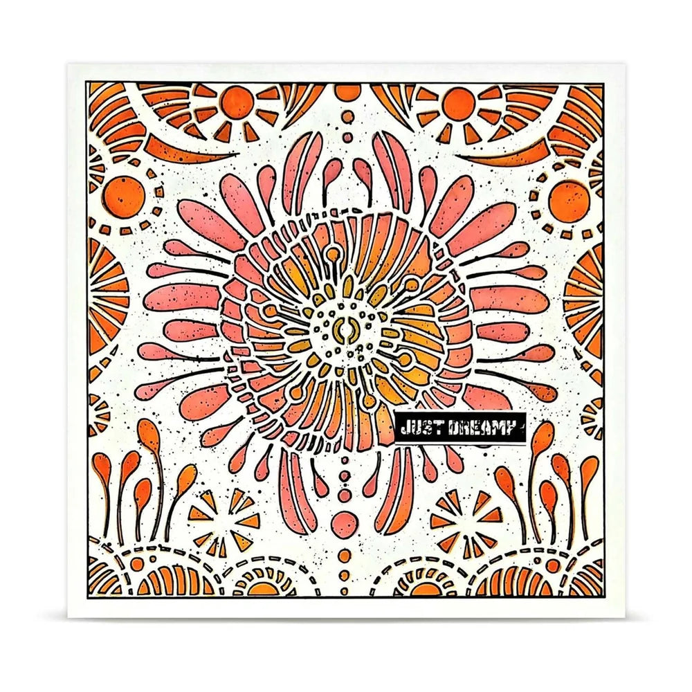 AALL & CREATE - 6X6  Stencil  - Coquelicot Nouveau #PC-276
