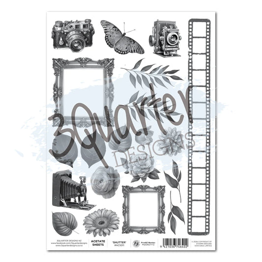 3 Quarter Designs - Acetate Sheet - Shutter Glam