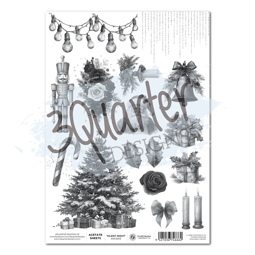 3 Quarter Designs - Acetate Sheet - Silent Night