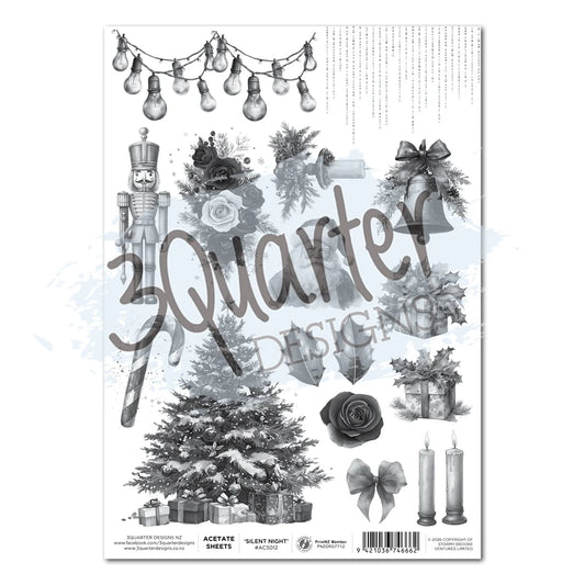 3 Quarter Designs - Acetate Sheet - Silent Night