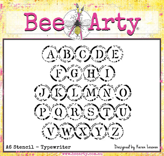Bee Arty Stencil A6- Typewriter