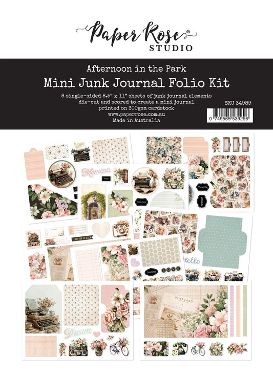 Paper Rose - Mini Junk Journal Folio Kit - Afternoon In The Park