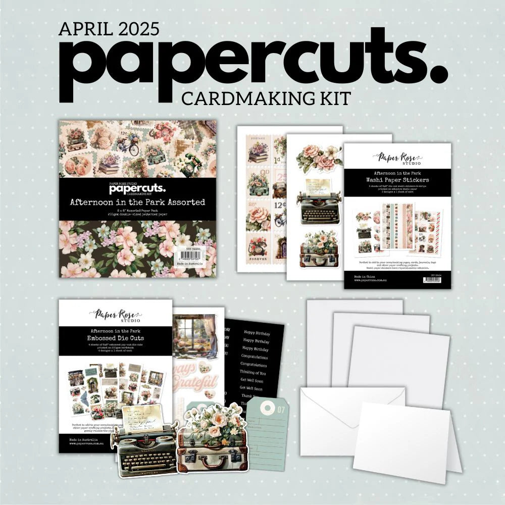 Paper Rose - Papercuts Card Making Kits - April 2025 Afternoon In The Park