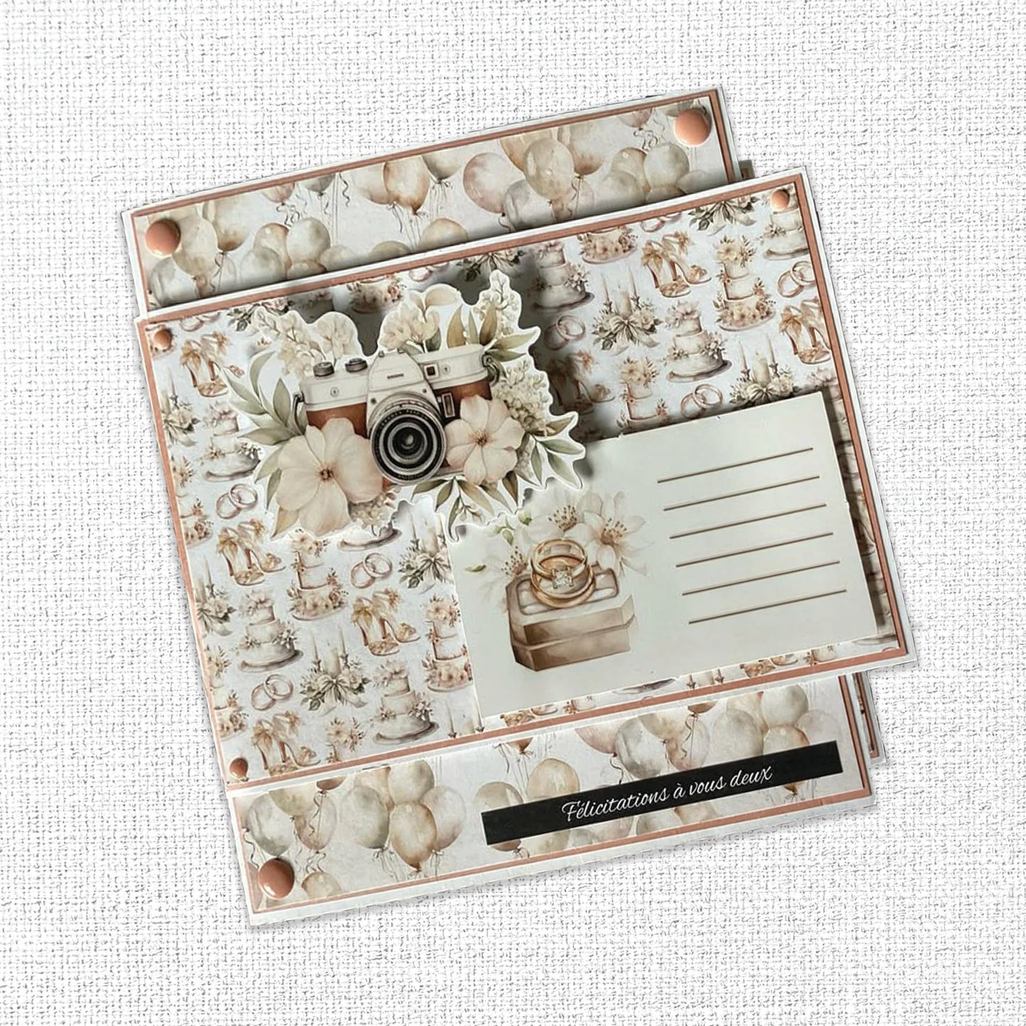 Paper Rose Embossed Die Cuts - Wedding Joy