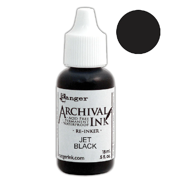 Ranger Archival Ink - Re-Inker Jet Black