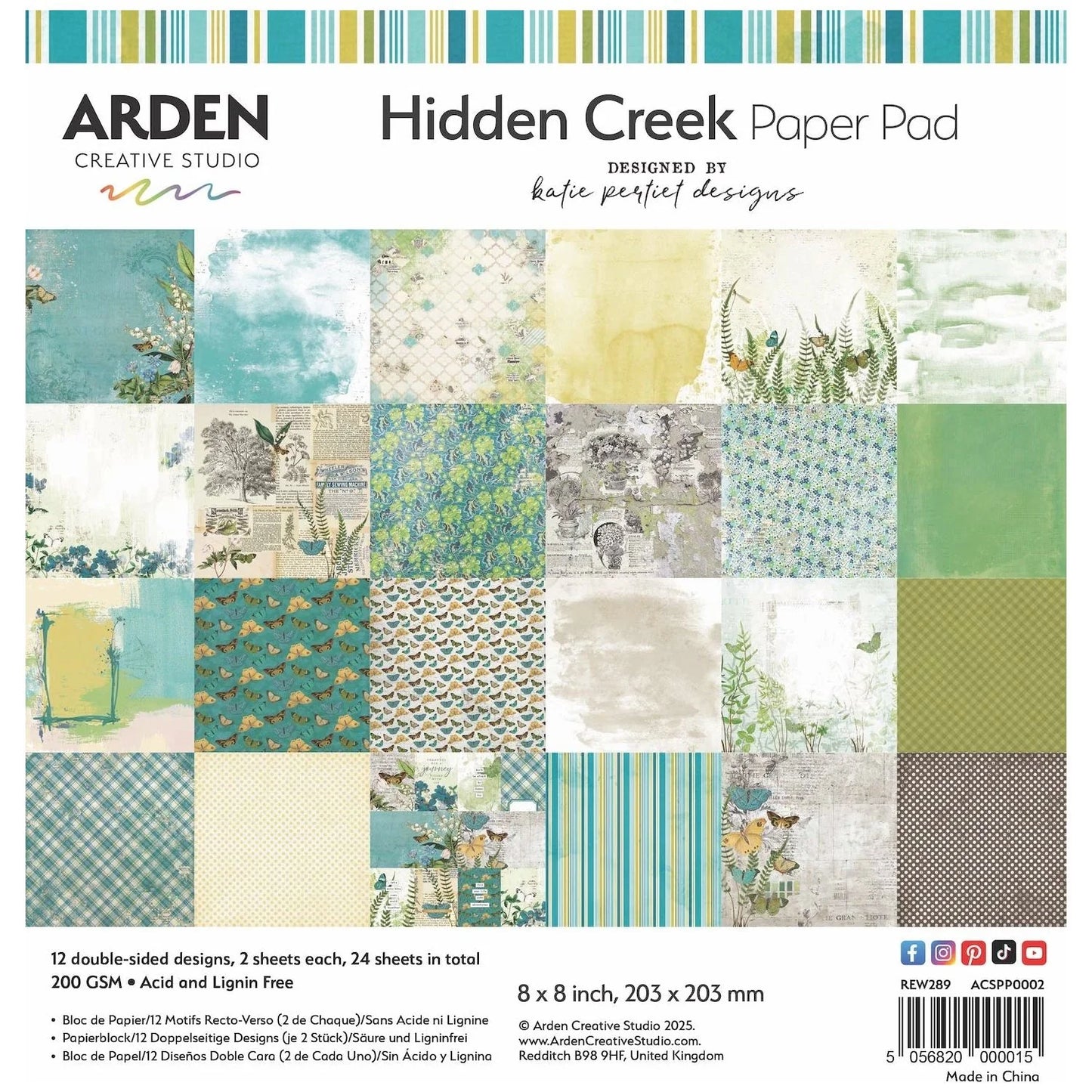 Arden Creative - Hidden Creek Paper Pad 8x8