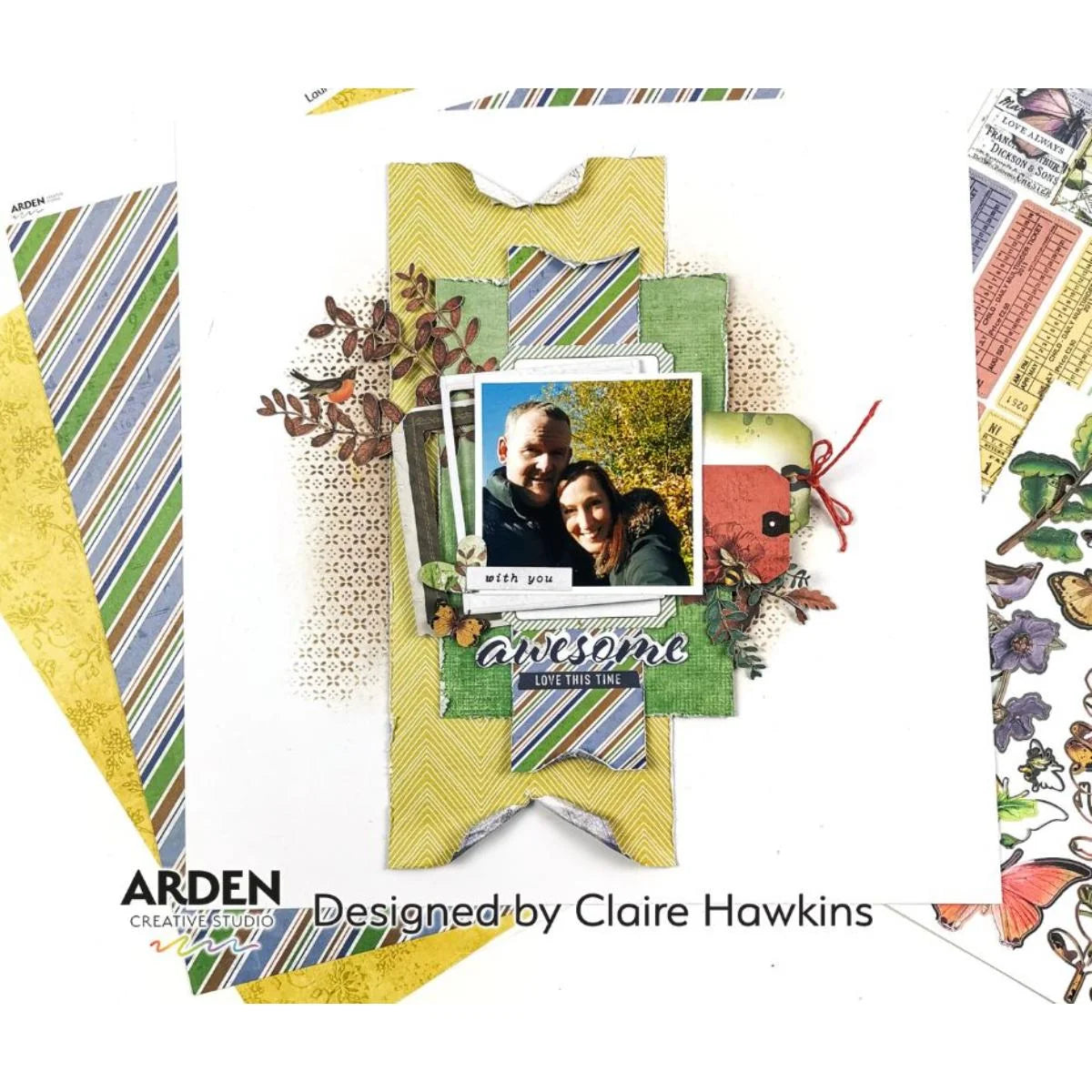 Arden Creative - Hidden Creek Stencil - Distressed Tiles
