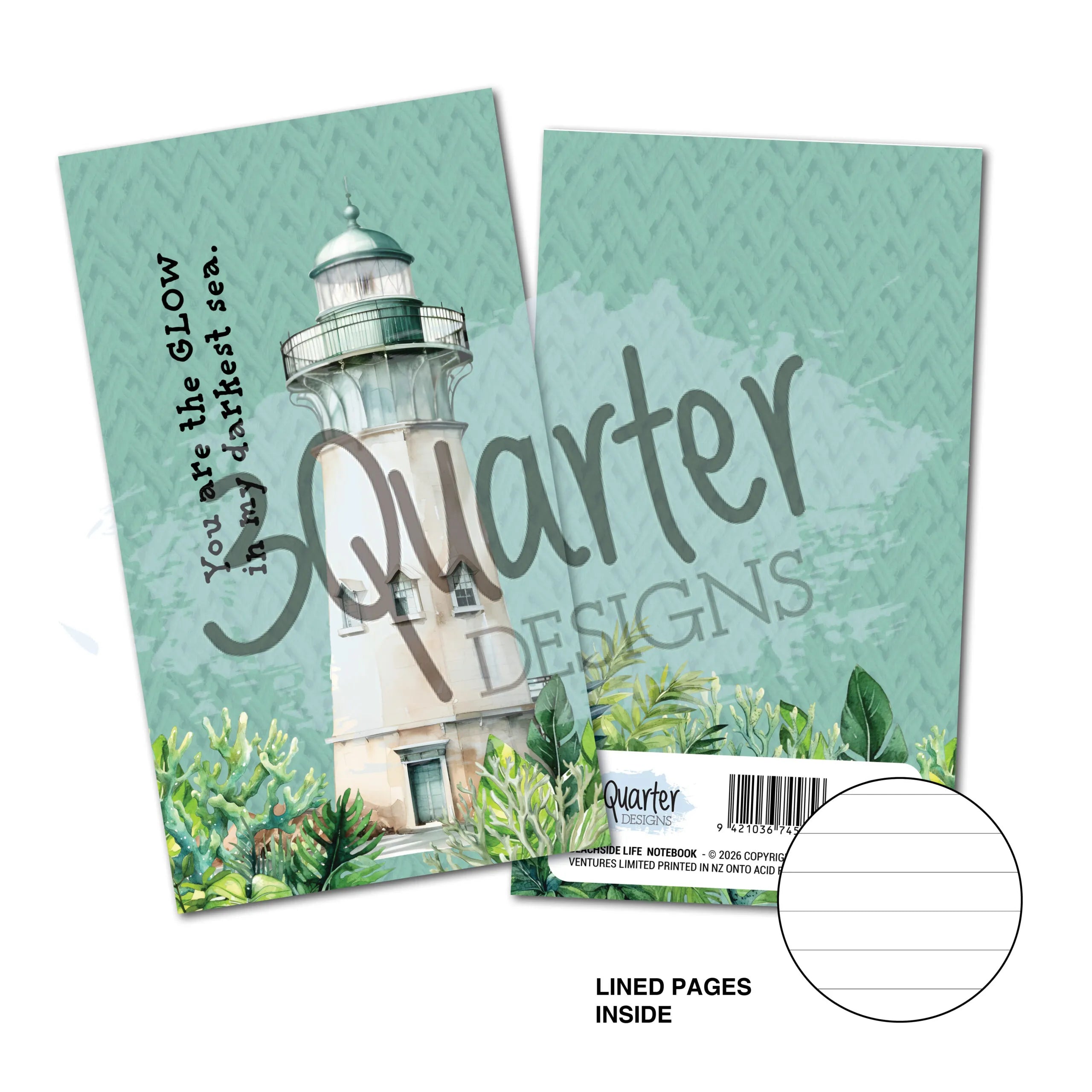 3 Quarter Designs - Mini Notebook - Beachside Life – 10Cats