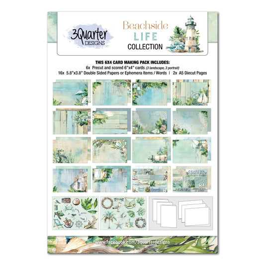 3 Quarter Designs - Beachside Life Collection 6x4 Card Pack