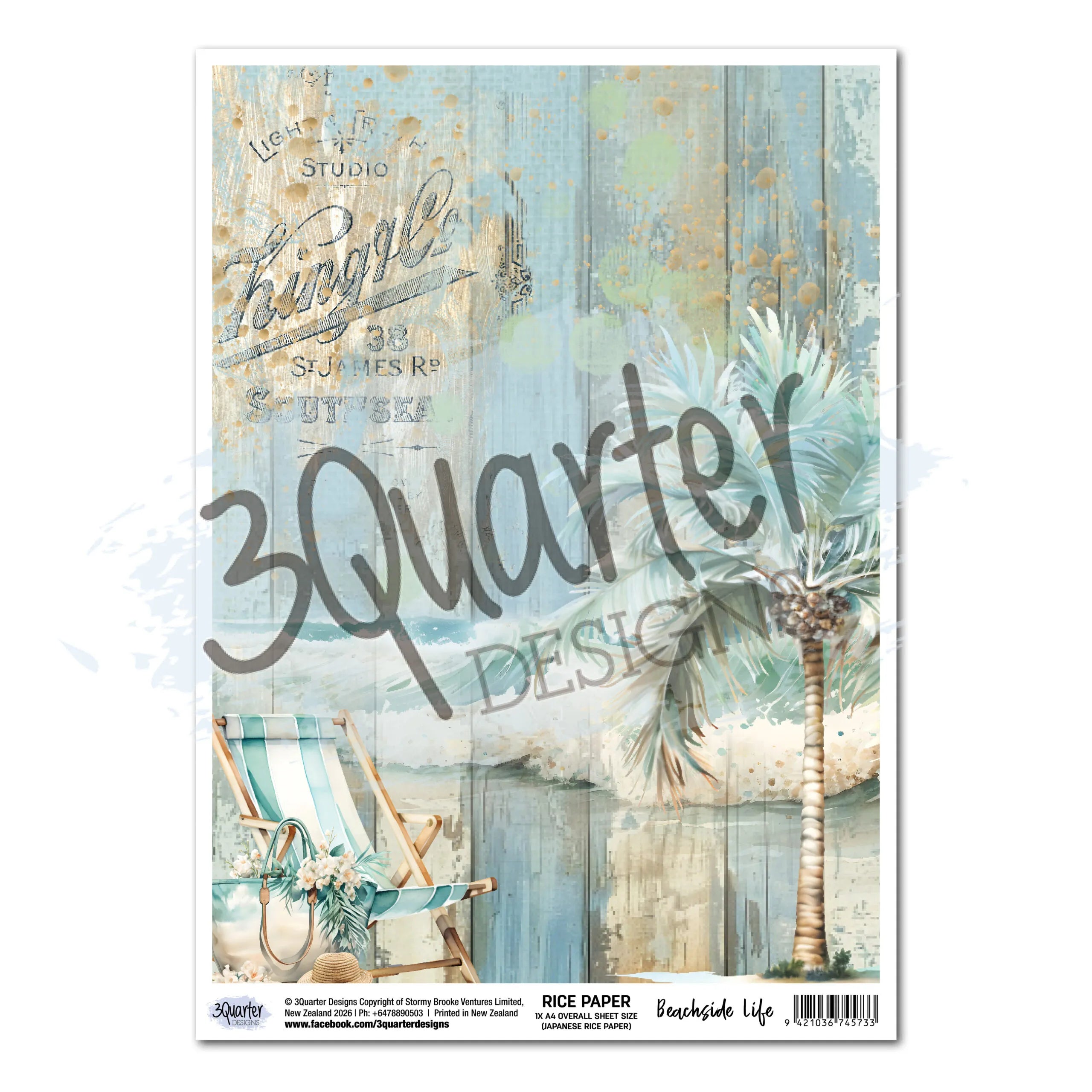 3 Quarter Designs - Rice Paper  - Beachside Life