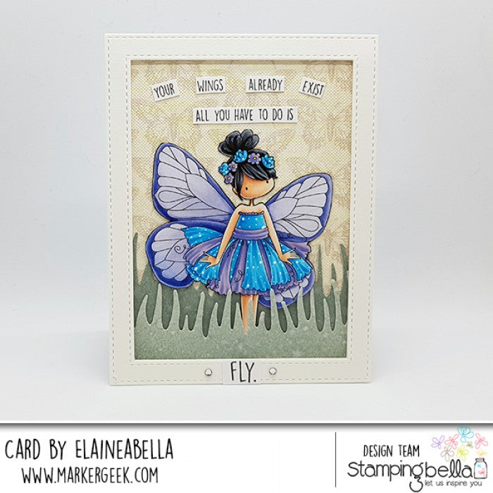Stamping Bella -  Cling Stamps -Tiny Town Blanche The Butterfly