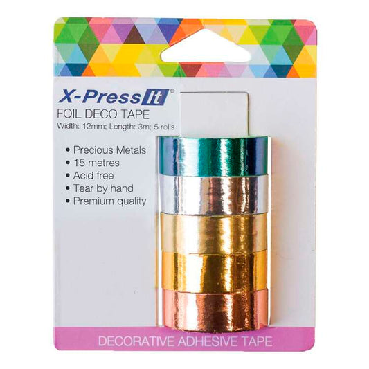 X-Press It Deco Tape Precious Metals 12mm