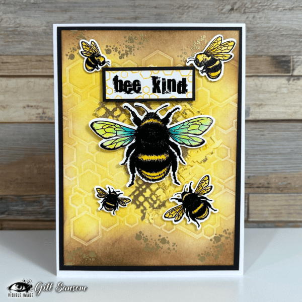 Visible Image clear stamps - Bee Happy