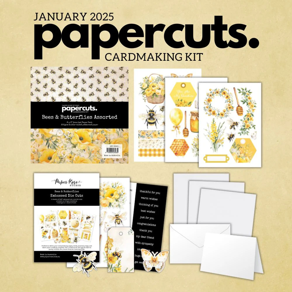 Paper Rose - Papercuts Card Making Kits - January 2025