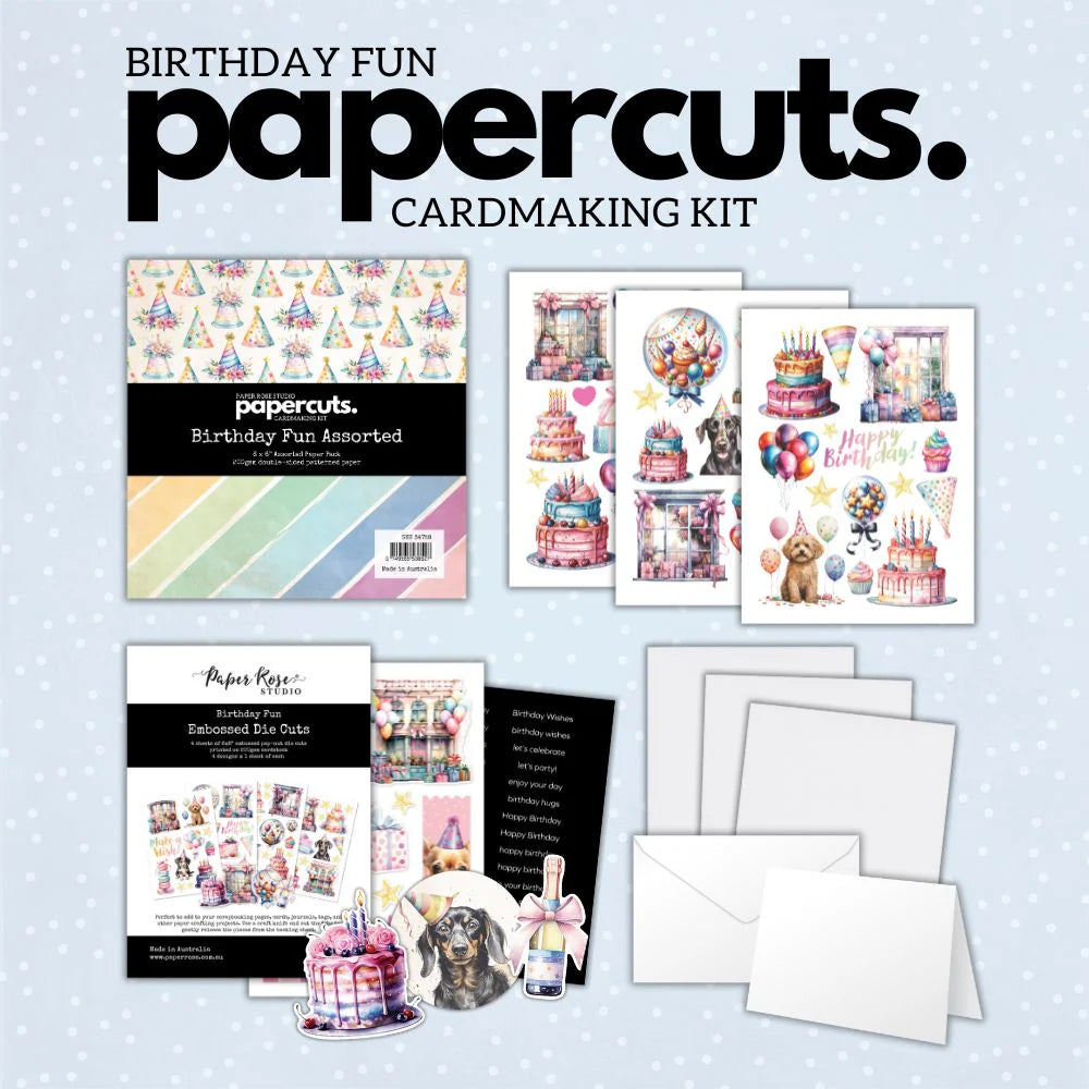 Paper Rose - Papercuts Card Making Kits - Birthday Fun