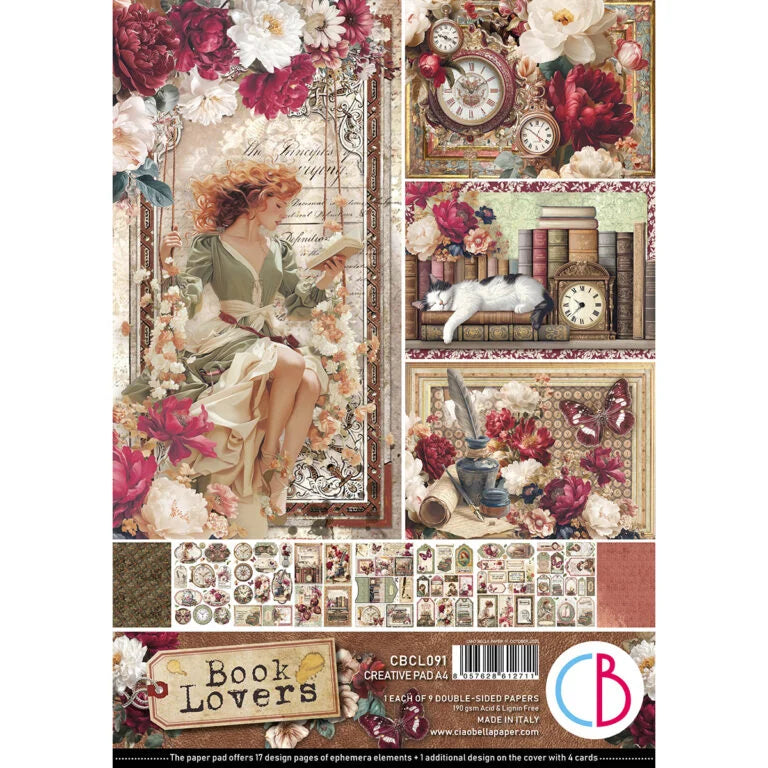 Ciao Bella - Book Lover Creative Pad A4 9/Pkg