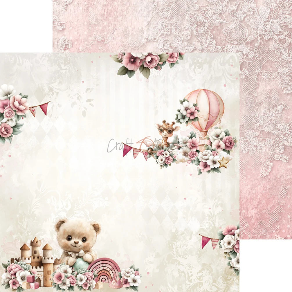 Craft O'Clock - Baby Girl Universe 8"x 8" Mix Paper Collection Pack Mix