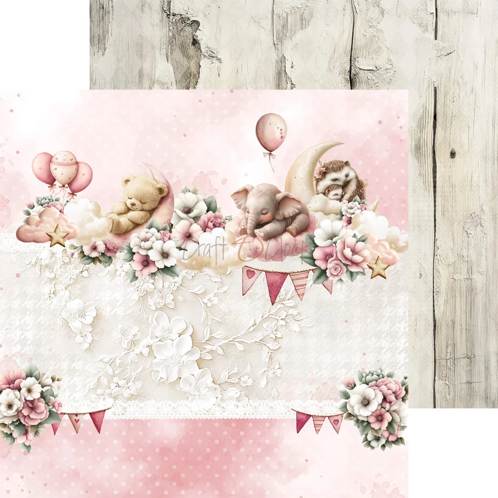 Craft O'Clock - Baby Girl Universe 8"x 8" Mix Paper Collection Pack Mix