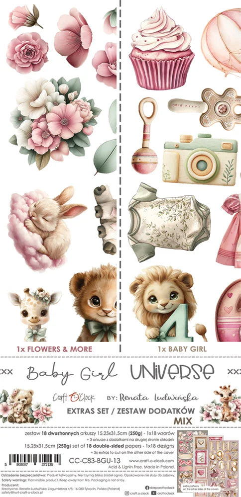 Craft O'Clock - Extras Set - Baby Girl Universe