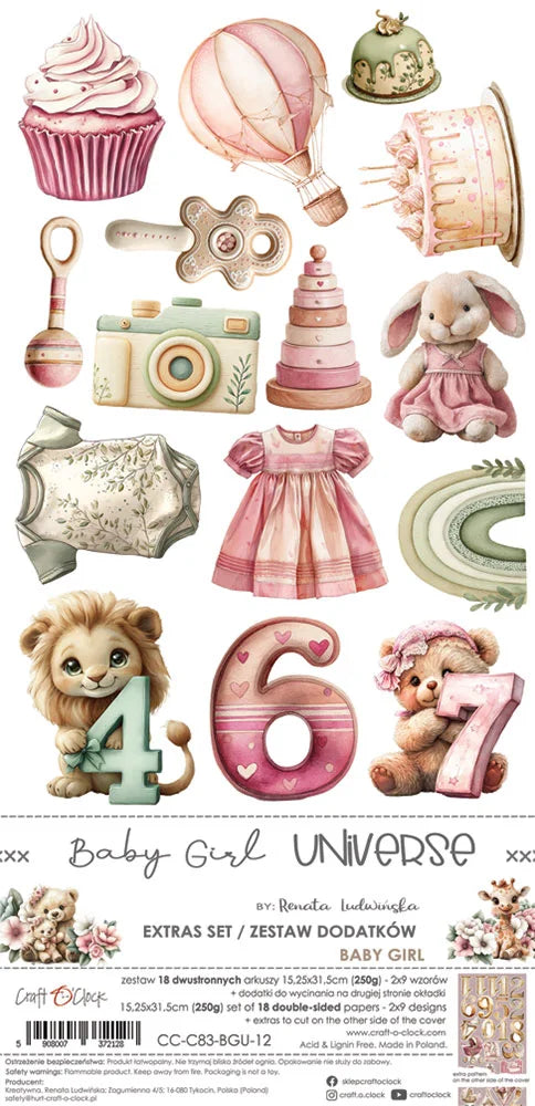 Craft O'Clock - Extras Set - Baby Girl Universe