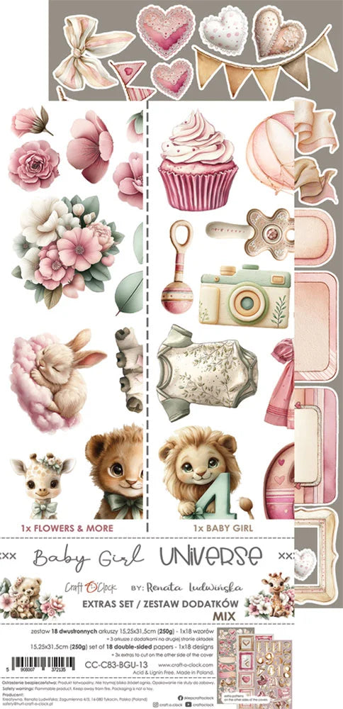 Craft O'Clock - Extras Set - Baby Girl Universe