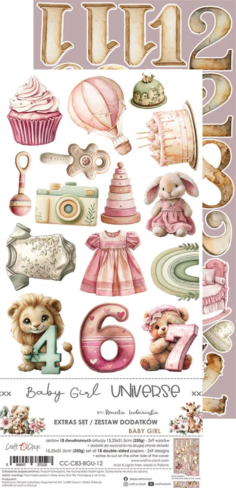 Craft O'Clock - Extras Set - Baby Girl Universe