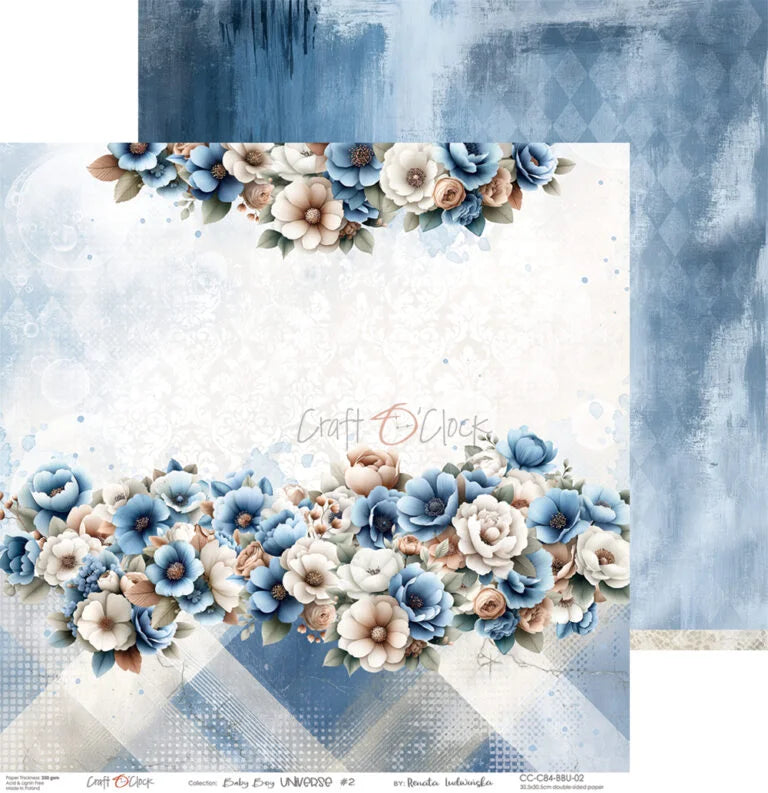 Craft O'Clock -  Baby Boy Universe 12"x12" Paper Collection Pack
